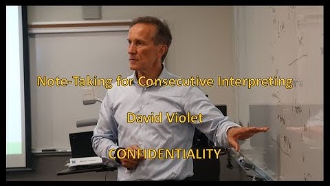 Note-Taking for Consecutive Interpreting - Confidentiality