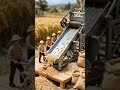 #Miniatureworld How Can Tiny Workers Run This Giant Rice Machine? 🌾🤯 #Shorts