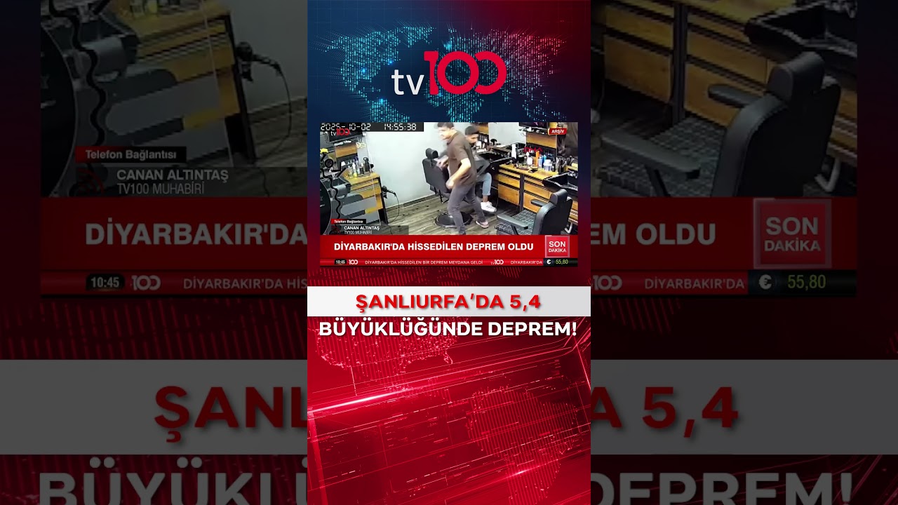 Şanlıurfa’da 5,4 Büyüklüğünde Deprem! #shorts #tv100 #haber
