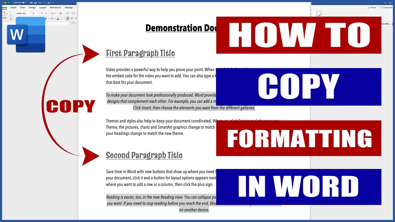 how-to-copy-formatting-in-word-microsoft-word-tutorials-youtube