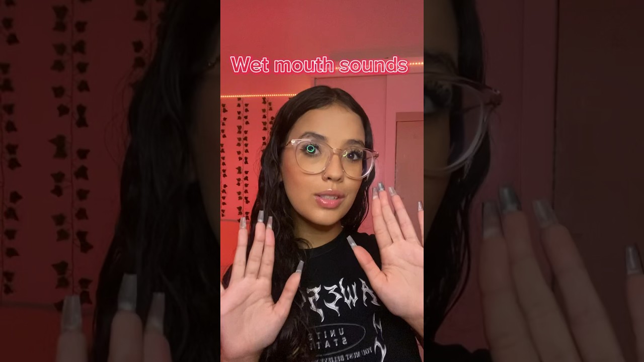 asmr - wet mouth sounds + camera brushing 👄💦 