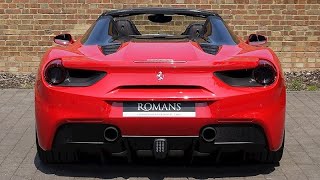 Romans are delighted to offer this exquisite 2017/17 ferrari 488
spider for sale presented in 'rosso corsa' with a nero roof and
leather interior. ...