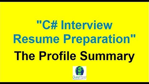 C# ASP.NET Interview Preparations - Resume preparation | Csharp Interview Questions