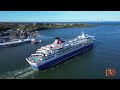 Fred Olsen Cruise Ship The Balmoral Leaving The River Tyne.