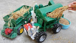 How to make Project Old Rice Thresher Machine Technology Model Update Version   Beautiful Designing