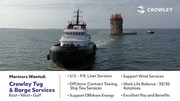 Mariners Wanted: Crowley Tug and Barge Services