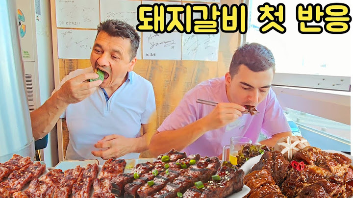 Trying Korean Pork Ribs with my dad and brother in Busan (family's first trip to Korea)