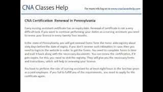 CNA certification in Pennsylvania