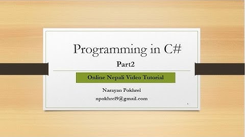Part2 c# (Nepali) reading n writing in console