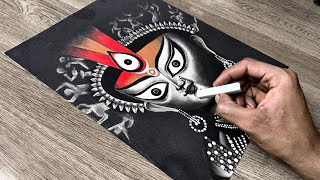 Maa Durga Drawing With Softpastol || Durga Mata drawing screenshot 1