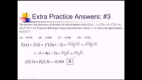 Taylor Series: Problem Set #5