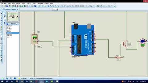 Simulación de ventilador con sensor de temperatura en PROTEUS