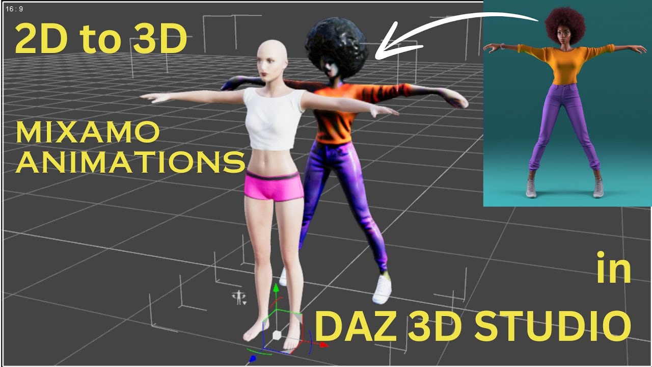 Mixamo Animations in DAZ 3D (Part 2: fix sliding feet and rotating ...