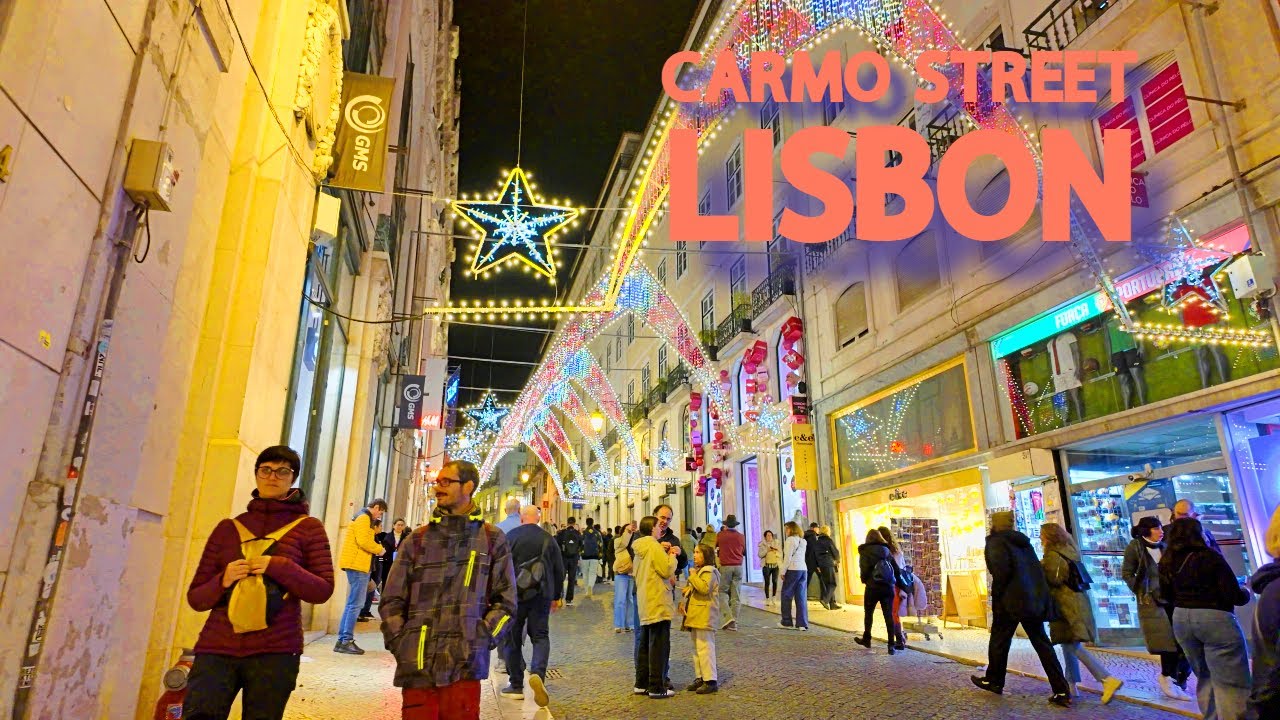 【4K】𝐖𝐀𝐋𝐊 🇵🇹 Очаровательная улица Карму в Лиссабоне, Португалия