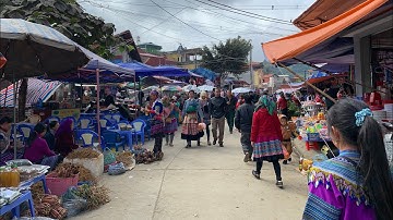 Chợ phiên mộc mạc bán nhiều ĐẶC SẢN đậm chất Núi Rừng Thiên Nhiên TÂY BẮC | Miền núi tây bắc