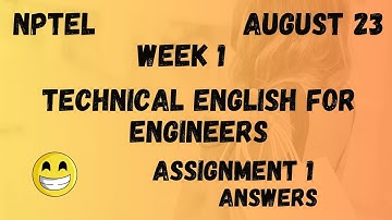 Assignment 1 | Technical English For Engineers Week 1 | NPTEL @HanumansView