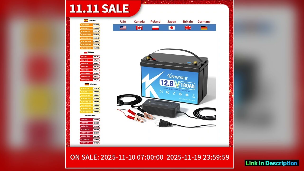 New 12V 180Ah Lithium Iron Phosphate Battery Upgraded BMS 6000 Cycles For RV Campers Golf Cart OffR