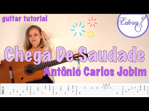 Chega De Saudade Fingerstyle Guitar Tutorial with On-Screen TAB - Antônio Carlos Jobim