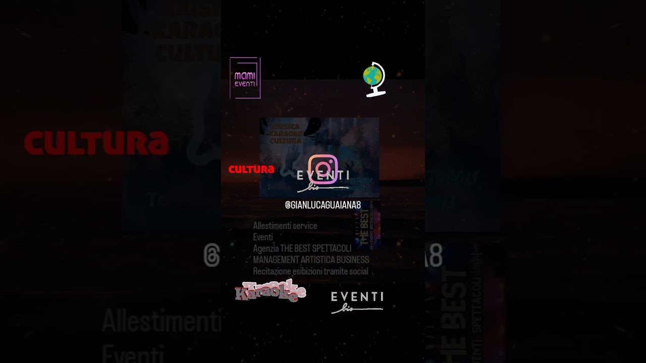 Allestimenti service eventi spettacoli; musica, cultura, karaoke Recapito Tel. 3773870548