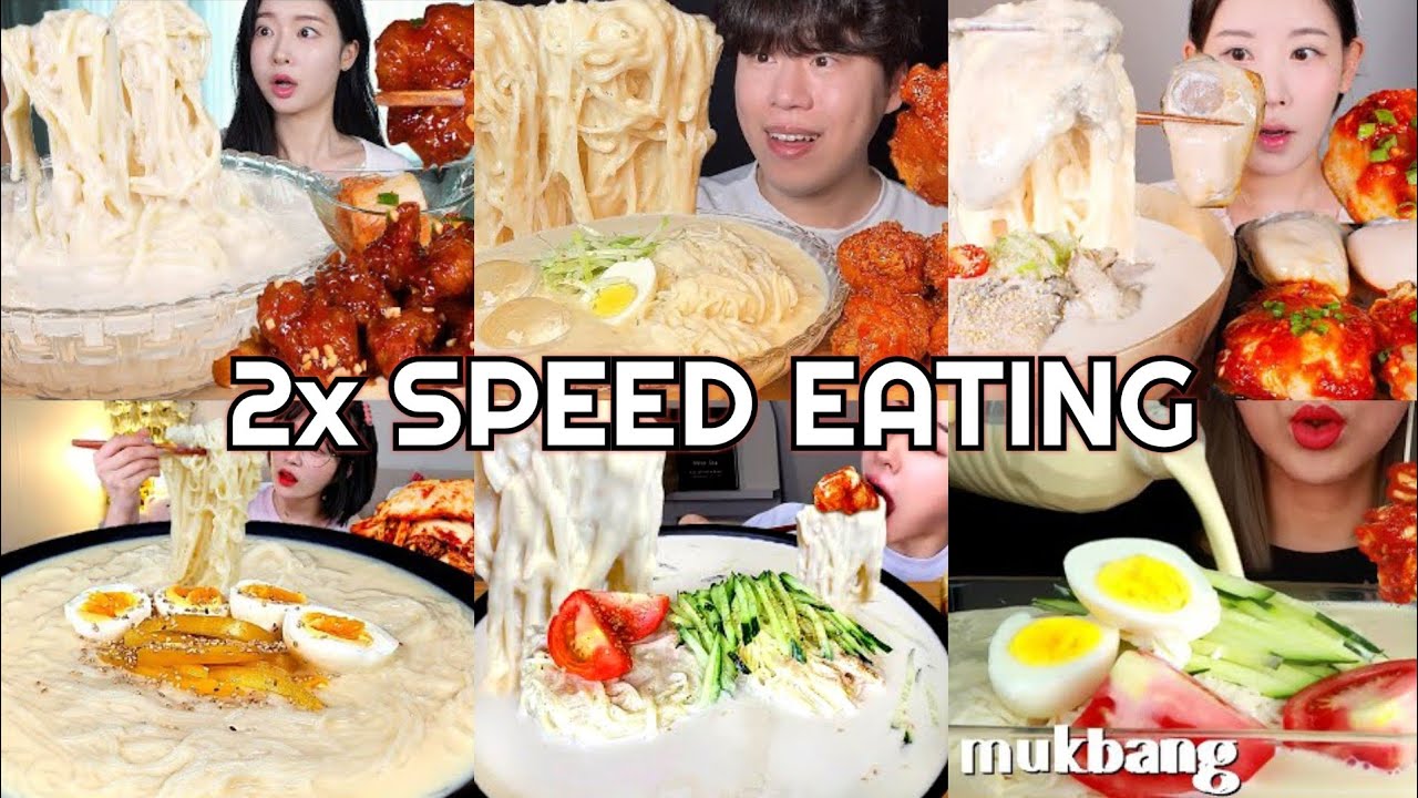 Cold Soy Bean Noodle Soup Kongguksu Mukbang | ASMR 2x Speed Eating Show 