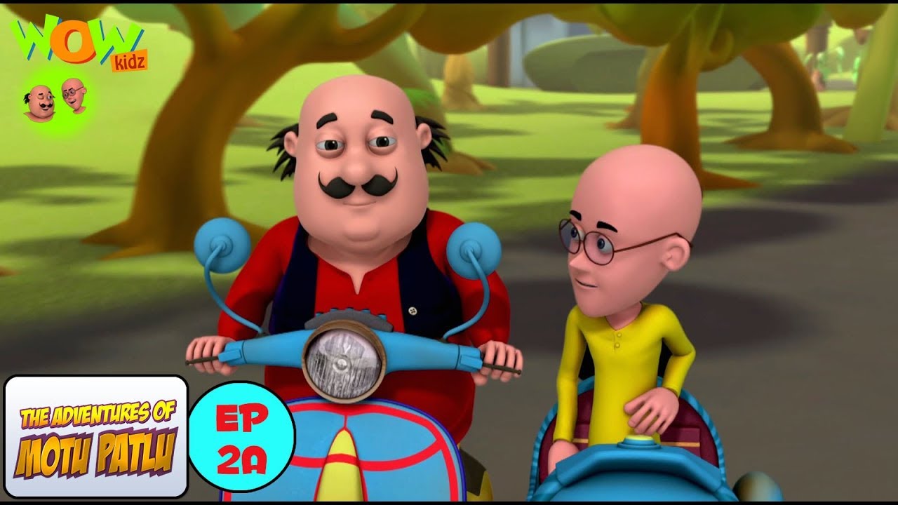 Motu Patlu Cartoons In Hindi  Animated cartoon  Scooter race  Wow Kidz