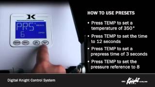 George Knight Heat Presses: Using the Control Panel