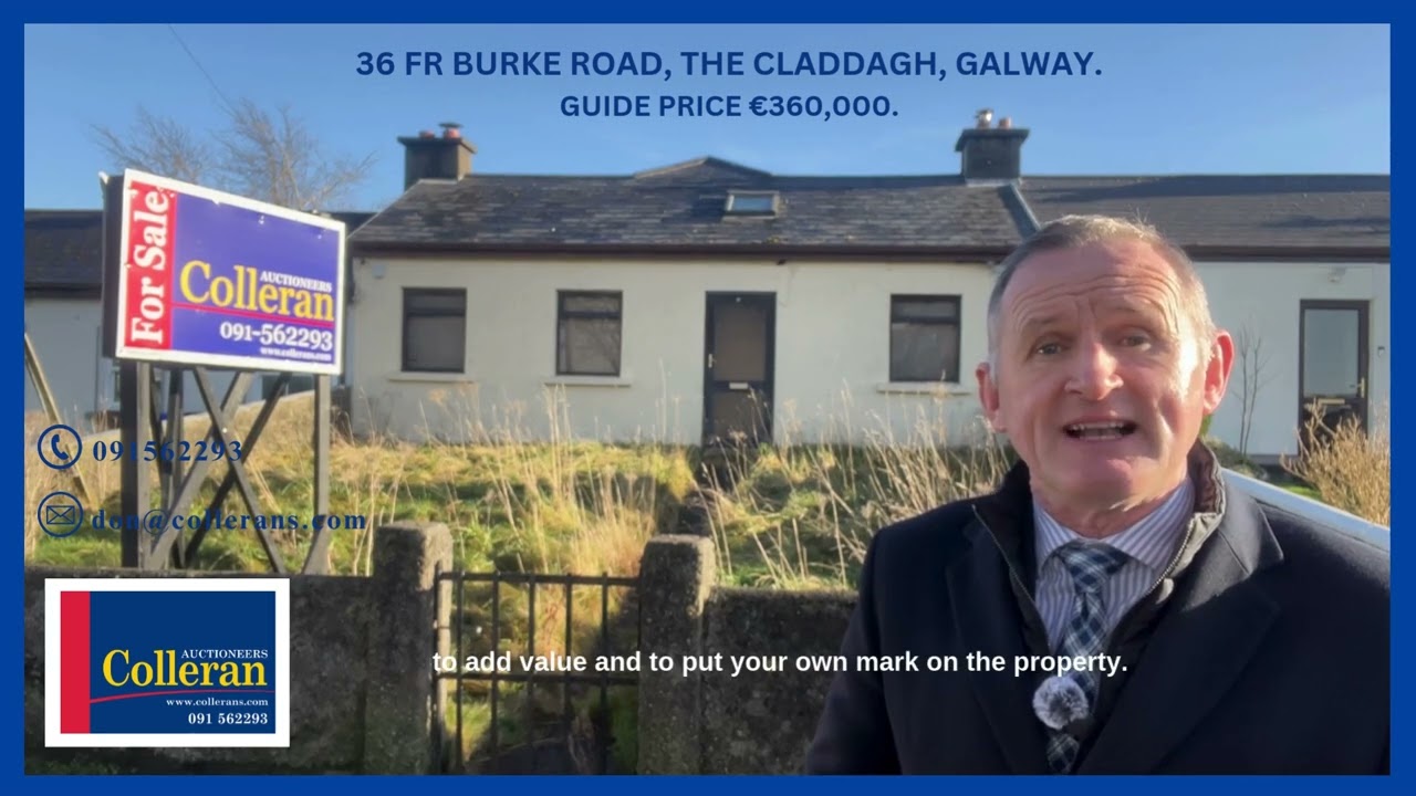 For Sale 36 Fr Burke Road, The Claddagh, Galway. Guide Price €360,000.