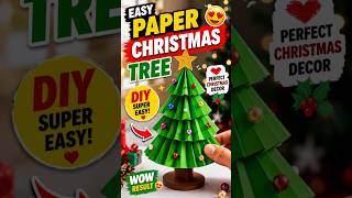 🎄 Easy Paper Christmas Tree 🎁✨ | Simple DIY Craft #shorts #diycraft #artandcraft #viral #papercraft