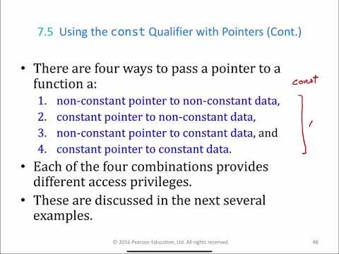 09.5 Ch7 const Pointers and Data - YouTube