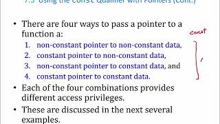 09.5 Ch7 const Pointers and Data