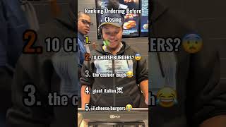 Ranking Ordering Before Closing💀 #funny