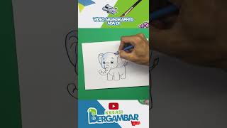 Gambar Gajah - Drawing Elephant  #drawing #tutorial #coloring #gambar #mewarnai