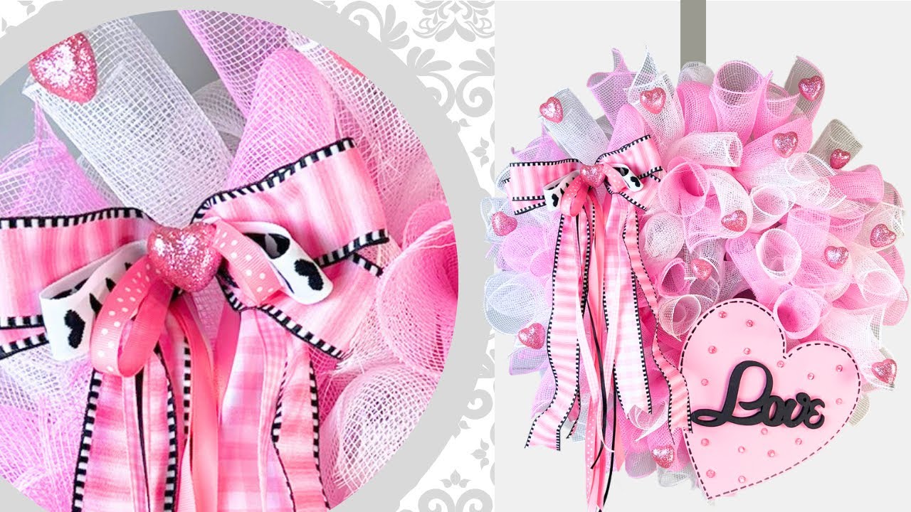 2026 VALENTINE DECO MESH WREATH!