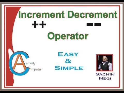 Increment Decrement Operators Pre And Post Unary Operator - YouTube