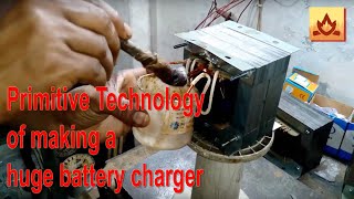 Huge battery charger manufacturing process by hand