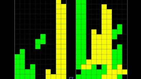 Tetris AI combining RL and CE method: alternating s/z sequence (first z)