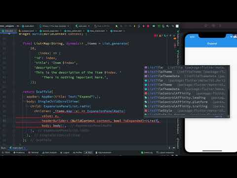 Flutter ExpansionPanelList.radio and