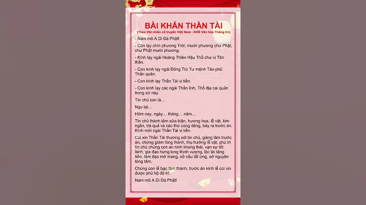 Bài cúng thần tài chuẩn theo sách Văn khấn cổ truyền Việt Nam