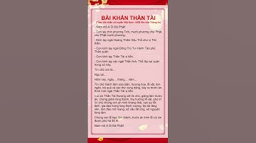 Bài cúng thần tài chuẩn theo sách Văn khấn cổ truyền Việt Nam