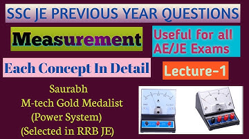 SSC JE 2025 | RRB JE 2025 | NHPC JE | IOCL JE | Electrical Engineering | Measurement