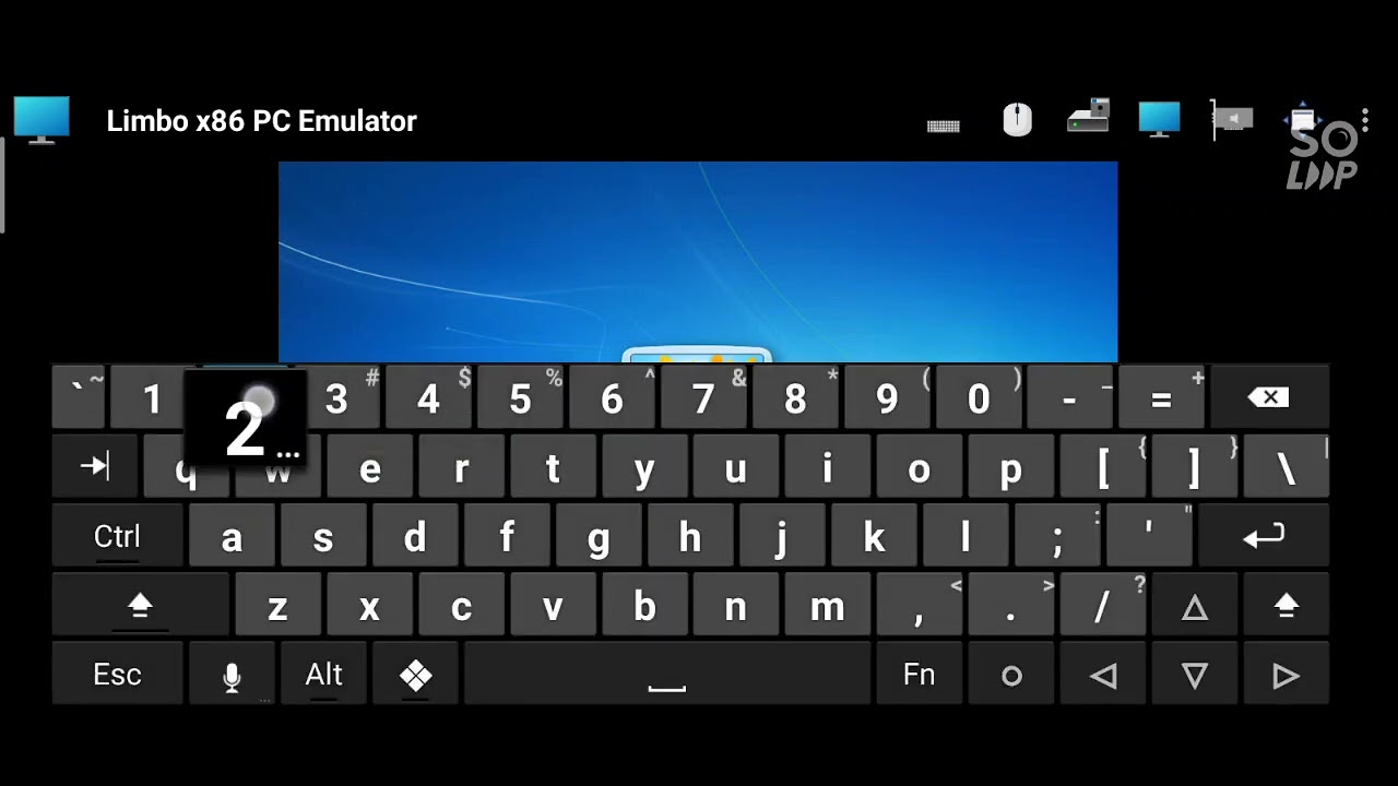 Windows 7 Home basic on Limbo PC emulator 5.1.0 (forgot password)