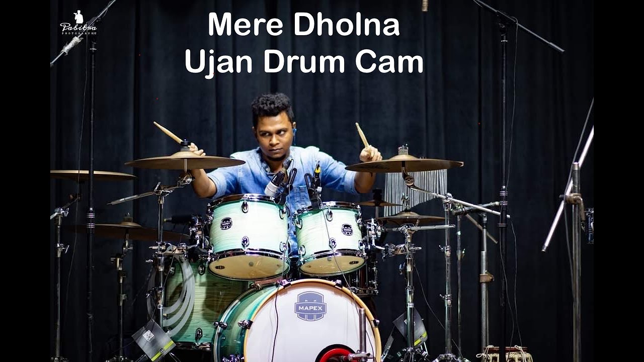 MERE DHOLNA - Ankita Bhattacharyya LIVE | Drum Cam | Ujan Mondal