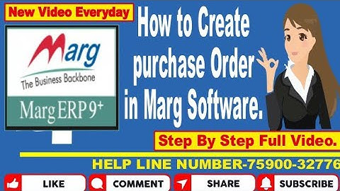HOW TO CREATE PURCHASE ORDER IN MARG SOFTWARE | PURCHASE ORDER KAYSE BANAYE MARG SOFTWARE MAIN.