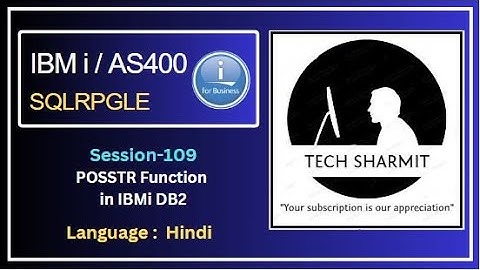 Posstr function in db2 sql | SQLRPGLE | ibmi training | sqlrpgle as400 | ibm db2 function