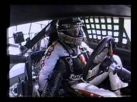 Dick Trickle smoking in the NASCAR car