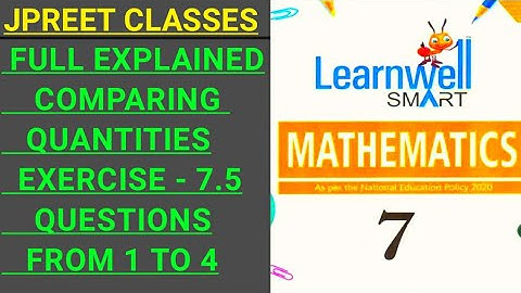 #viralvideo #class7#learnwell chapter 7  #comparingquantities exercise 7.5 question 1,2,3,4 #jpreet