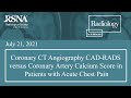 Coronary ct angiography cadrads versus coronary artery calcium score
