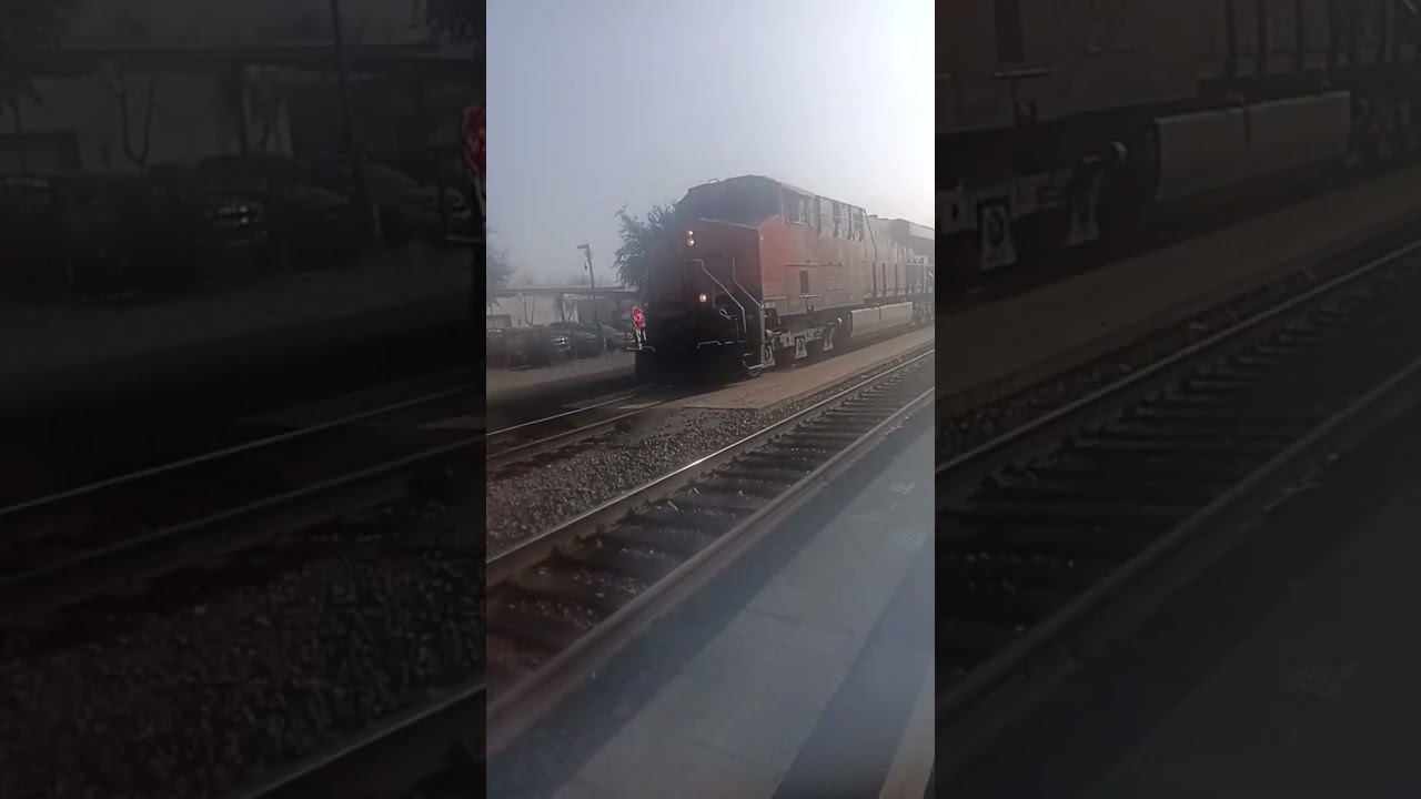 NB BNSF Manifest Train Passing By Fresno Amtrak Station Happy Friday 
