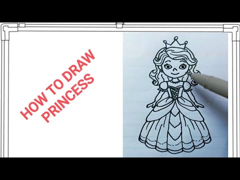 How to draw a princess || Easy Princess drawing step by step #princess ...