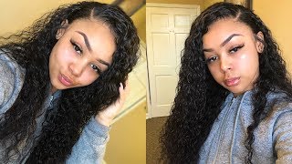 FLAWLESS CURLY FRONTAL INSTALL | MyCrownedWigs Review screenshot 1